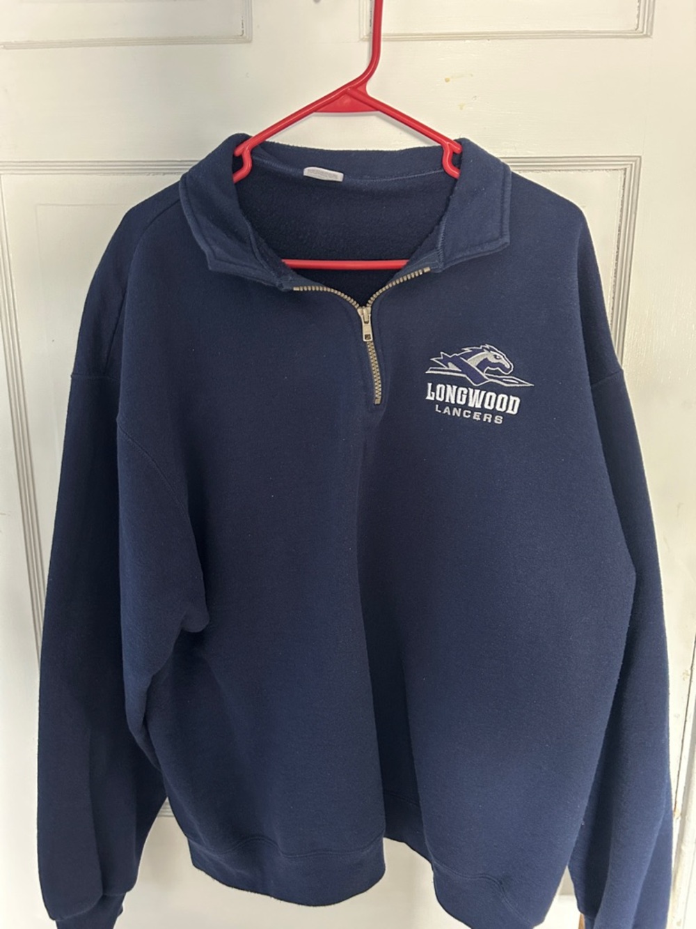 Jerzees Navy Quarter-Zip Longwood Lancers Pullover